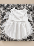 Matte Satin Wedding Dress for Medium to Large Dogs