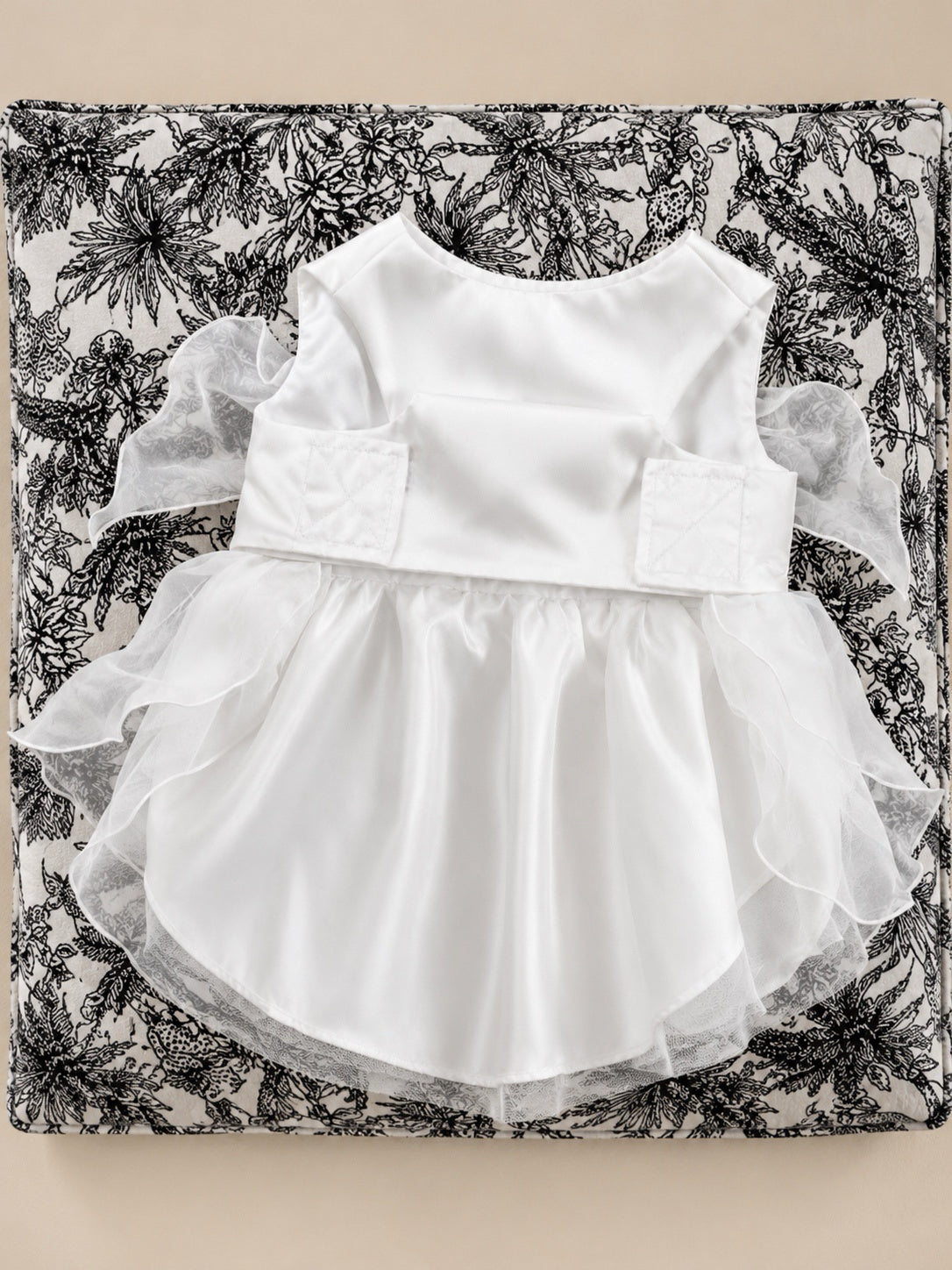 Matte Satin Wedding Dress for Medium to Large Dogs