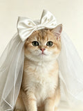 Pet Wedding Veil for Cats and Dogs