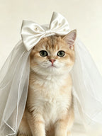 Pet Wedding Veil for Cats and Dogs