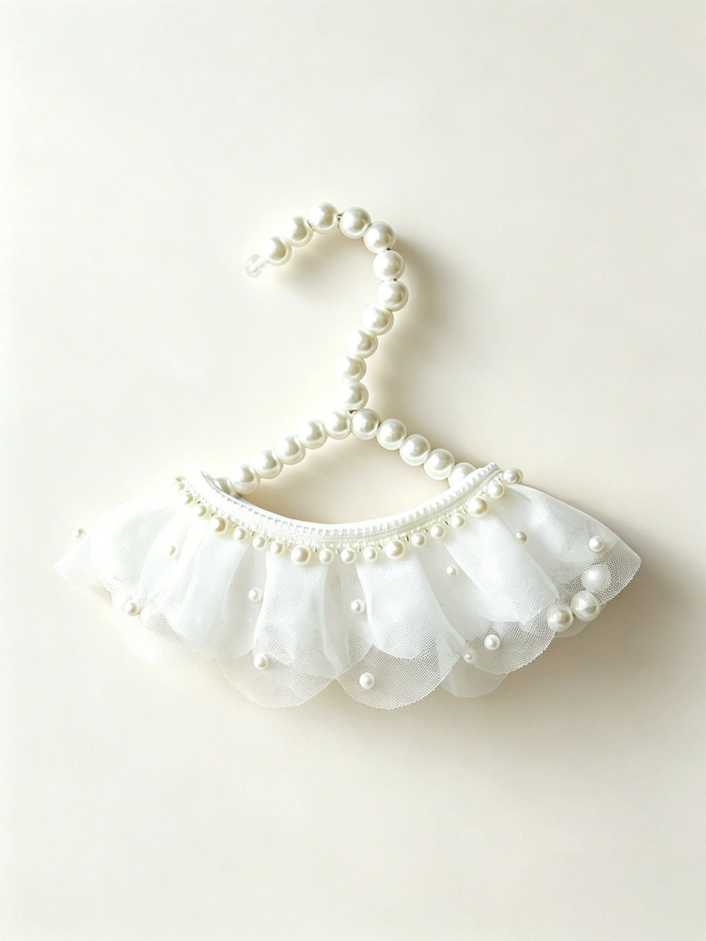 The Coquette Pearl & Lace Ruffle Pet Collar