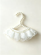 The Coquette Pearl & Lace Ruffle Pet Collar
