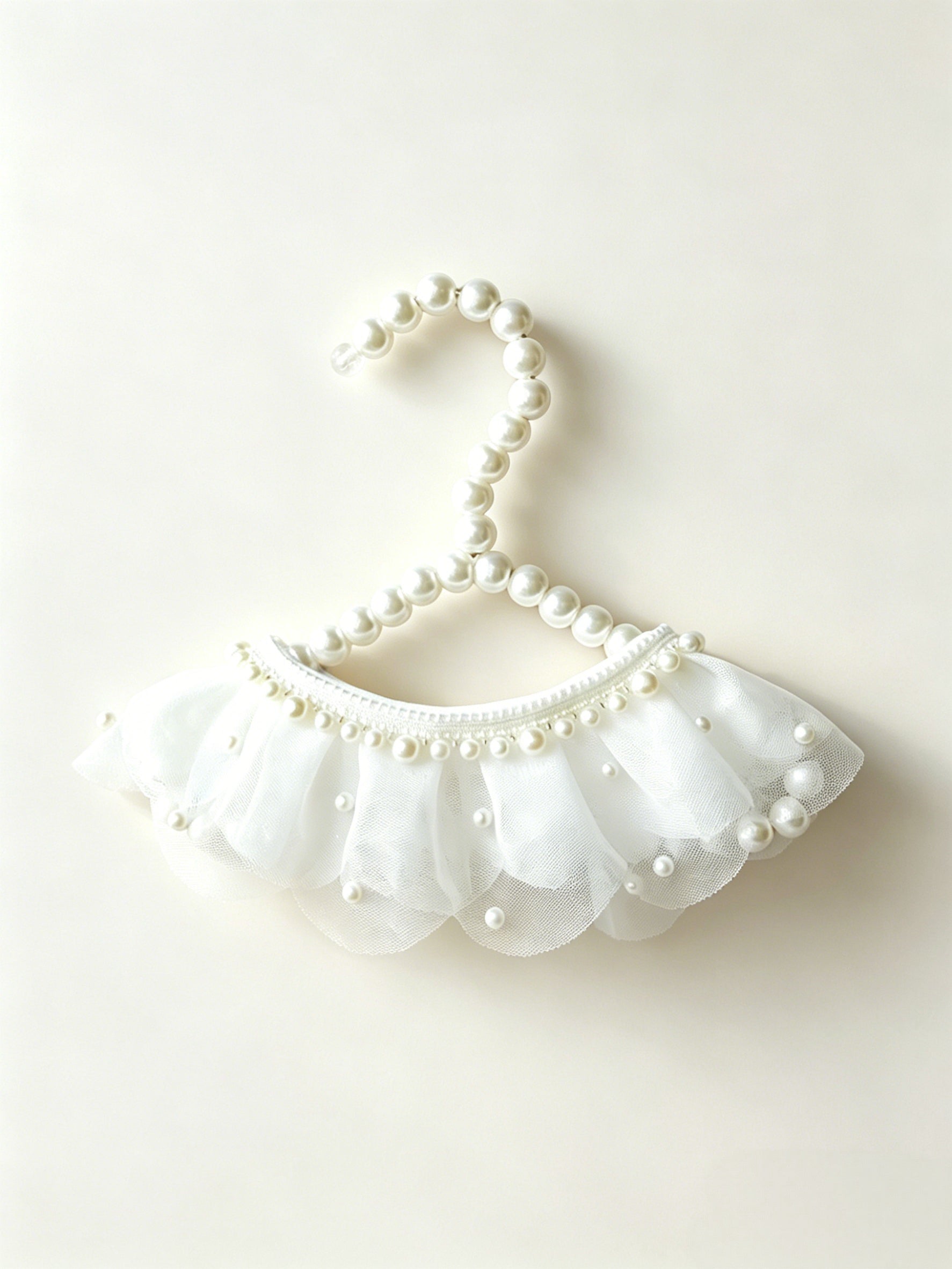 The Coquette Pearl & Lace Ruffle Pet Collar
