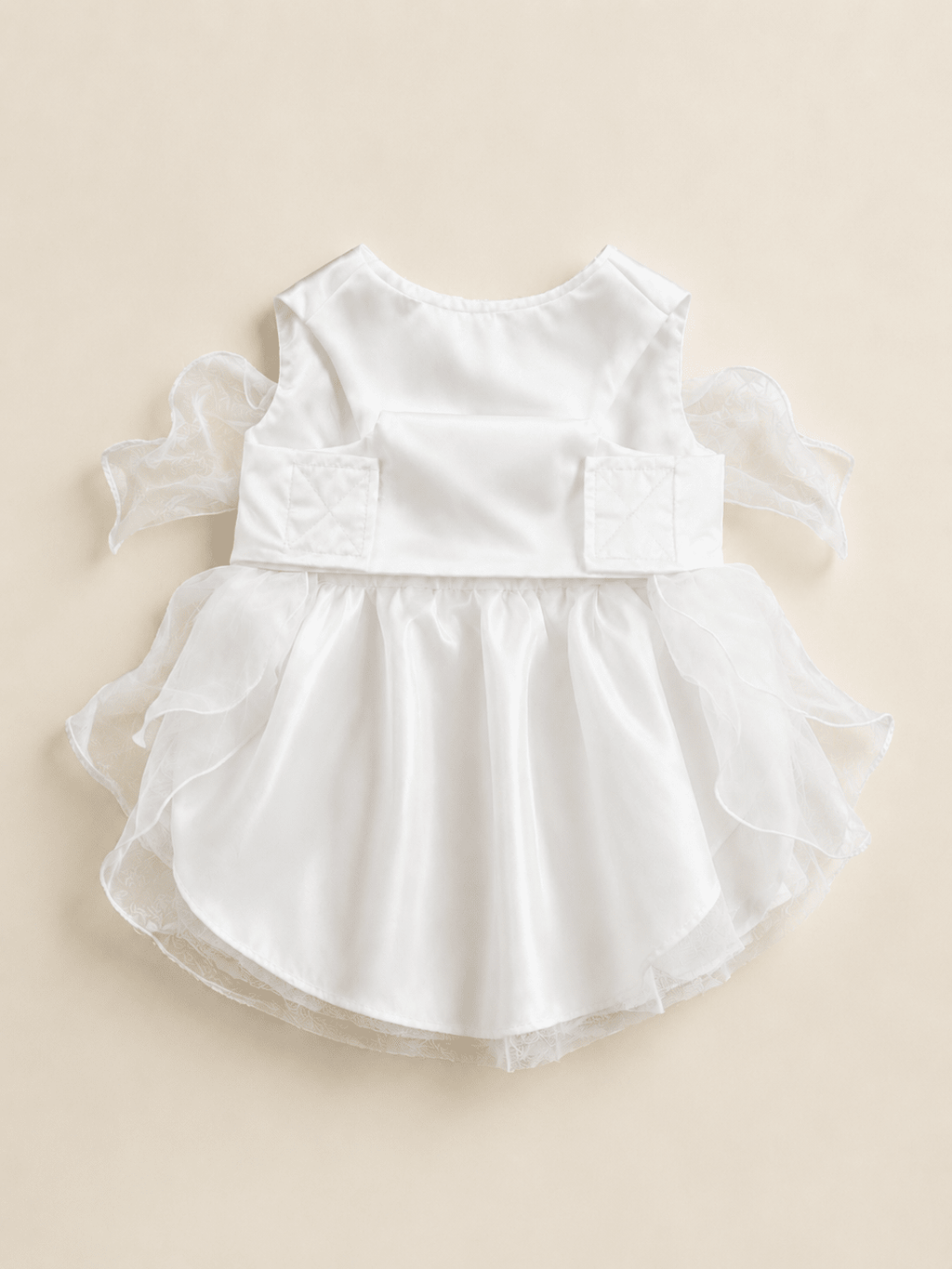 Matte Satin Wedding Dress for Medium to Large Dogs - ForPawMoment