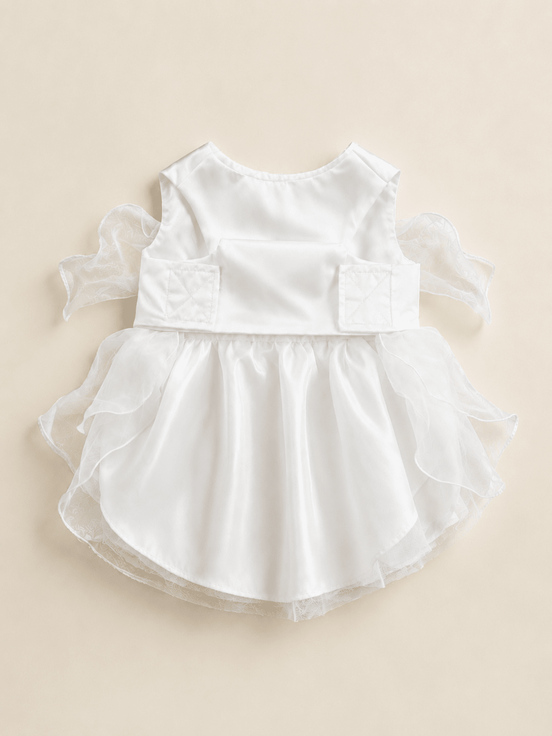 Matte Satin Wedding Dress for Medium to Large Dogs - ForPawMoment