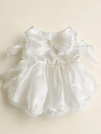 Matte Satin Wedding Dress for Medium to Large Dogs - ForPawMoment