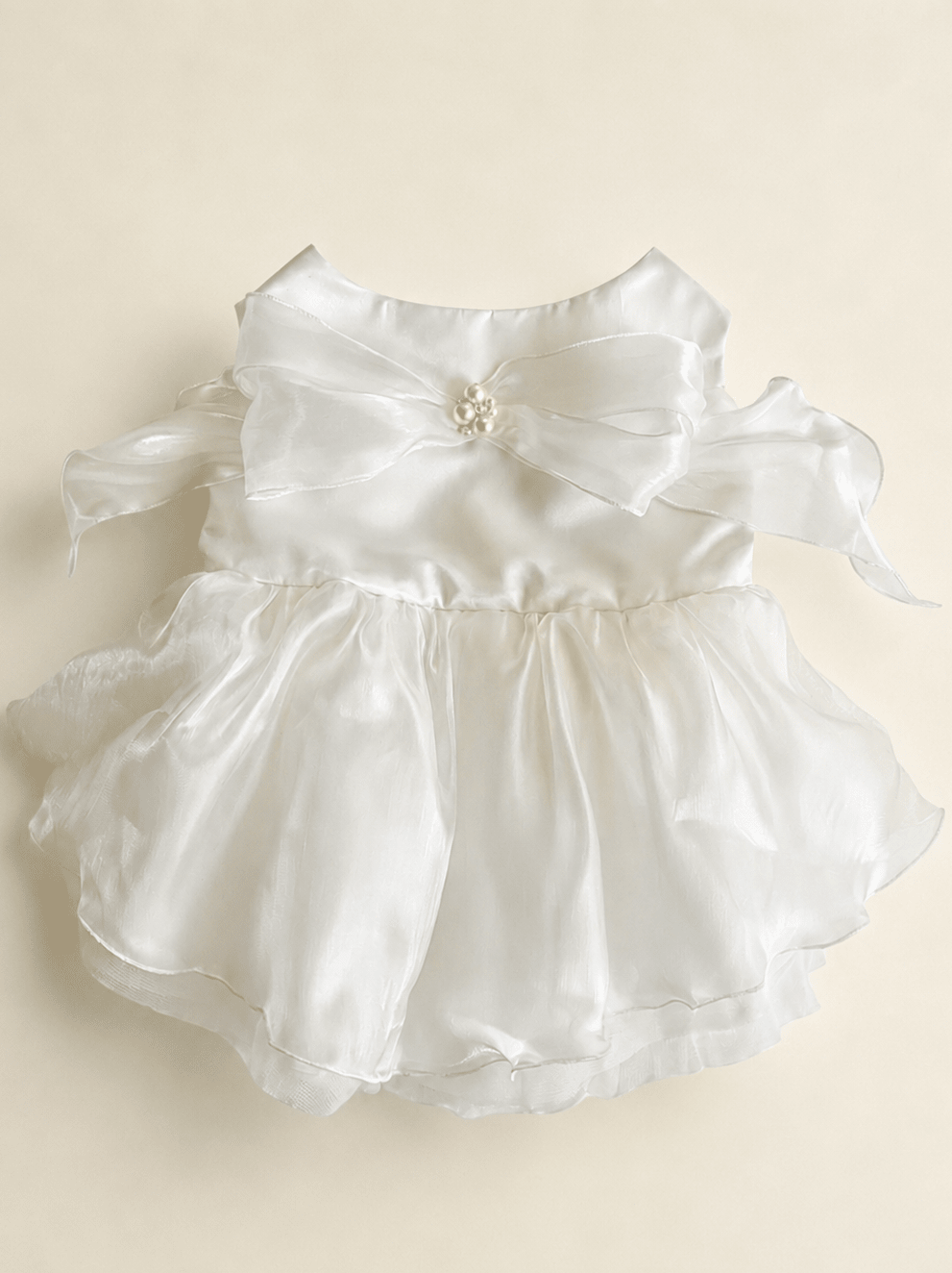 Matte Satin Wedding Dress for Medium to Large Dogs - ForPawMoment