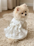 Matte Satin Wedding Dress for Small Dog - ForPawMoment