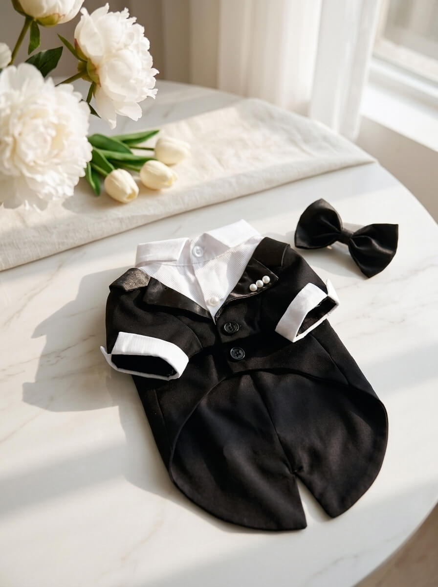 Small Dog Wedding Tuxedo Set - ForPawMoment