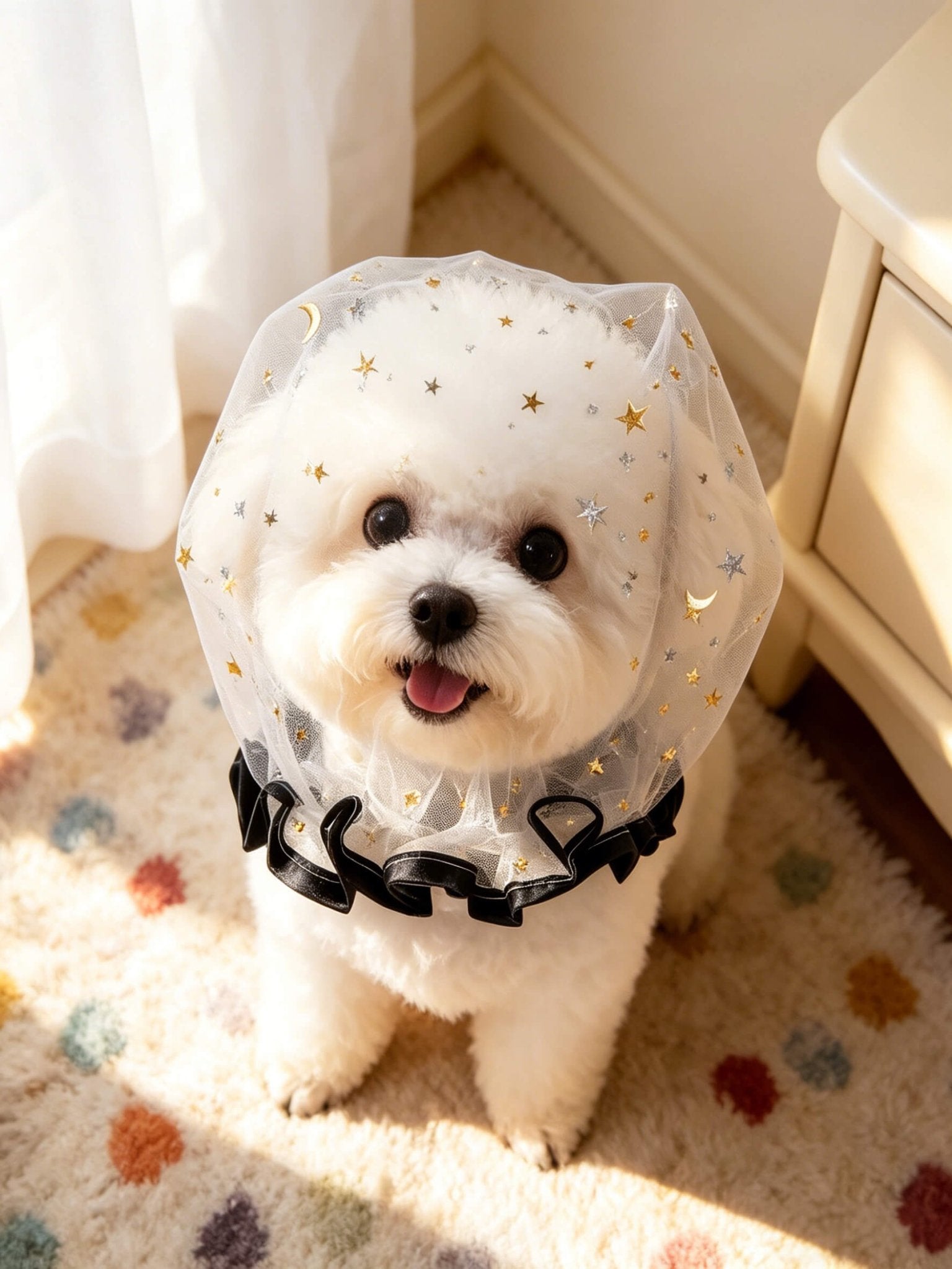 Starry Mesh Anti Scavenging Snood for Small Dogs - ForPawMoment