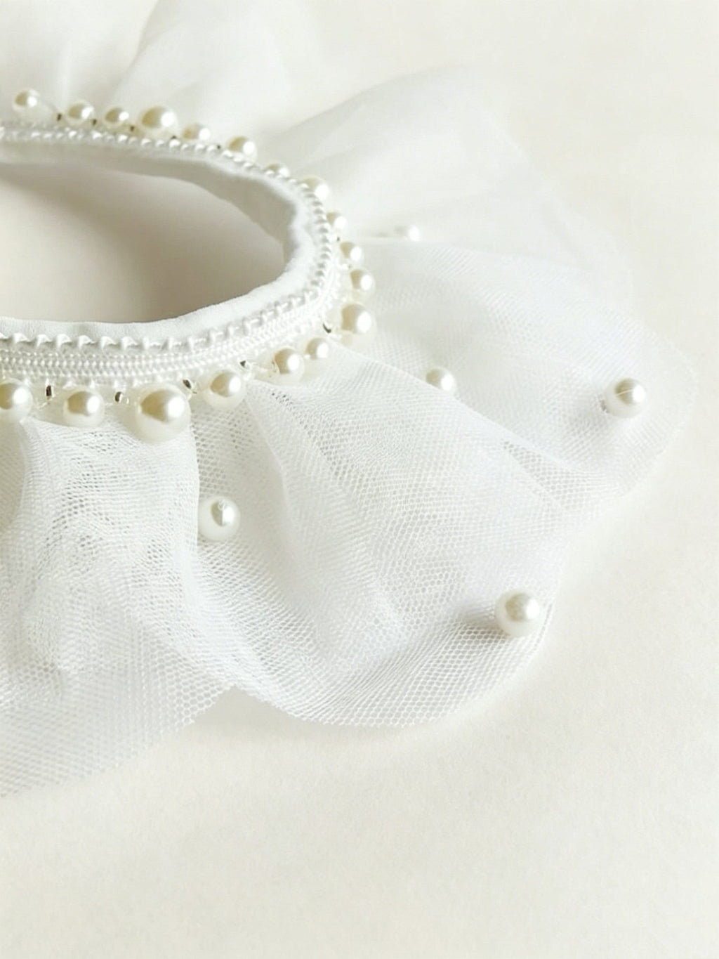 The Coquette Pearl & Lace Ruffle Pet Collar - ForPawMoment